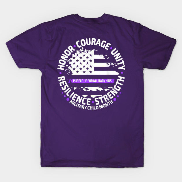 Purple Up for Military Kid Us Flag Cool Military Child Month by lame creative